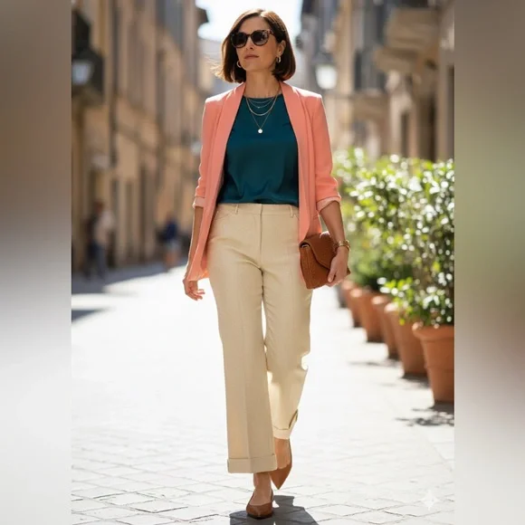 RALPH LAUREN BLACK LABEL 100% Linen Herringbone Trousers - Made in USA - Sz 8 - Picture 16 of 16